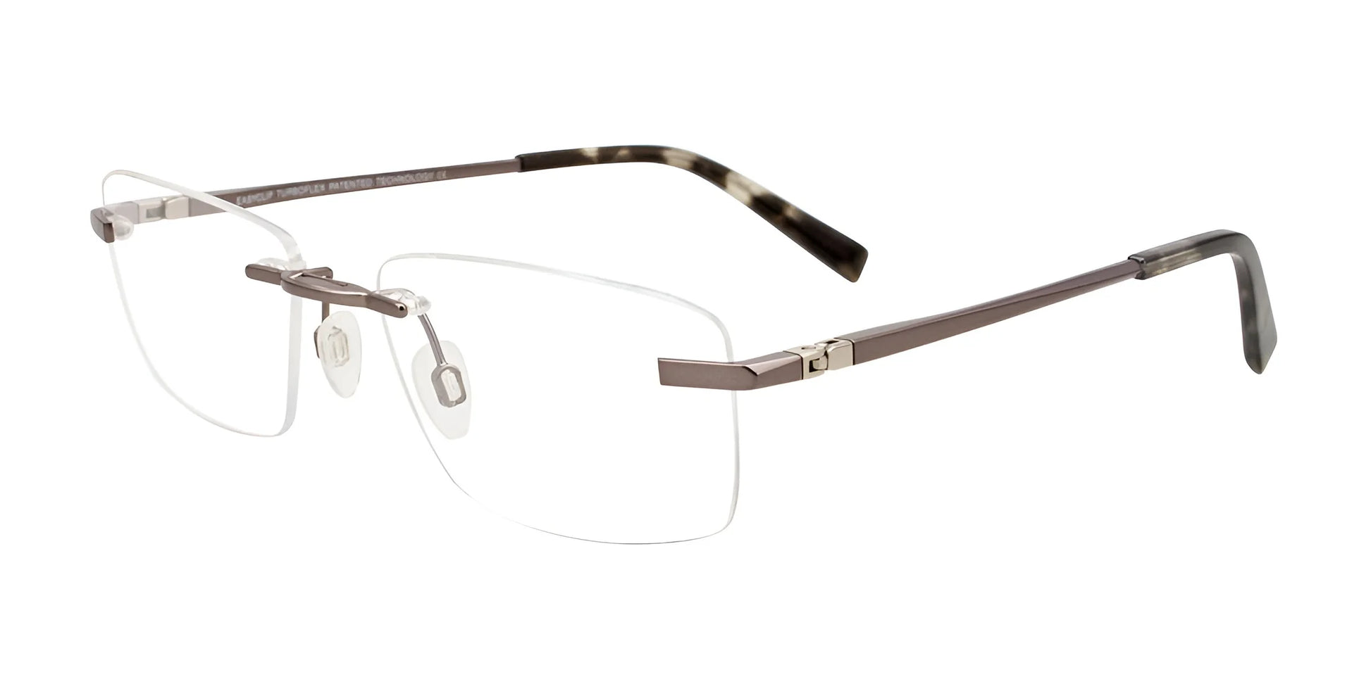 EasyClip EC573 Eyeglasses with Clip-on Sunglasses Satin Grey
