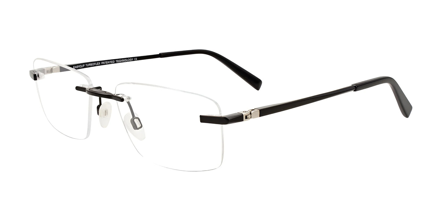 EasyClip EC573 Eyeglasses with Clip-on Sunglasses Satin Black