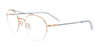 EasyClip EC574 Eyeglasses with Clip-on Sunglasses | Size 49 / Copper & Silver