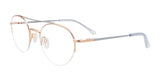 EasyClip EC574 Eyeglasses with Clip-on Sunglasses Copper & Silver