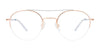 EasyClip EC574 Eyeglasses with Clip-on Sunglasses | Size 49 / Copper & Silver