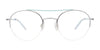 EasyClip EC574 Eyeglasses with Clip-on Sunglasses | Size 49 / Copper & Silver