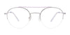 EasyClip EC574 Eyeglasses with Clip-on Sunglasses | Size 49 / Copper & Silver