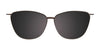 EasyClip EC576 Eyeglasses with Clip-on Sunglasses | Size 51 / Light Crystal Brown & Shiny Light Brown