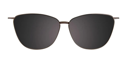 EasyClip EC576 Eyeglasses with Clip-on Sunglasses / Size 51 / Light Crystal Brown & Shiny Light Brown