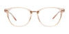 EasyClip EC576 Eyeglasses with Clip-on Sunglasses | Size 51 / Light Crystal Brown & Shiny Light Brown