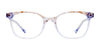 EasyClip EC577 Eyeglasses with Clip-on Sunglasses | Size 48 / Marb & Cryst Beige/Cryst Beige