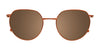 EasyClip EC578 Eyeglasses with Clip-on Sunglasses | Size 49 / Cop & Pink Gold/Crys Lt Pnk