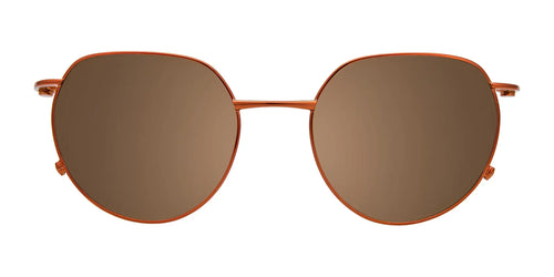 EasyClip EC578 Eyeglasses with Clip-on Sunglasses / Size 49 / Cop & Pink Gold/Crys Lt Pnk