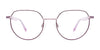 EasyClip EC578 Eyeglasses with Clip-on Sunglasses | Size 49 / Cop & Pink Gold/Crys Lt Pnk