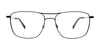 EasyClip EC579 Eyeglasses with Clip-on Sunglasses | Size 56 / Satin Steel Gold & Matt Brown