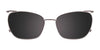 EasyClip EC582 Eyeglasses with Clip-on Sunglasses | Size 48 / Strawberry & Crystal Lilac