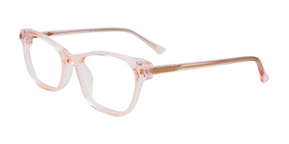 EasyClip EC582 Eyeglasses with Clip-on Sunglasses Crystal Light Pink