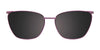 EasyClip EC584 Eyeglasses with Clip-on Sunglasses | Size 52 / Cryl Purp/Cryl Purp & Purple