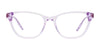 EasyClip EC584 Eyeglasses with Clip-on Sunglasses | Size 52 / Cryl Purp/Cryl Purp & Purple
