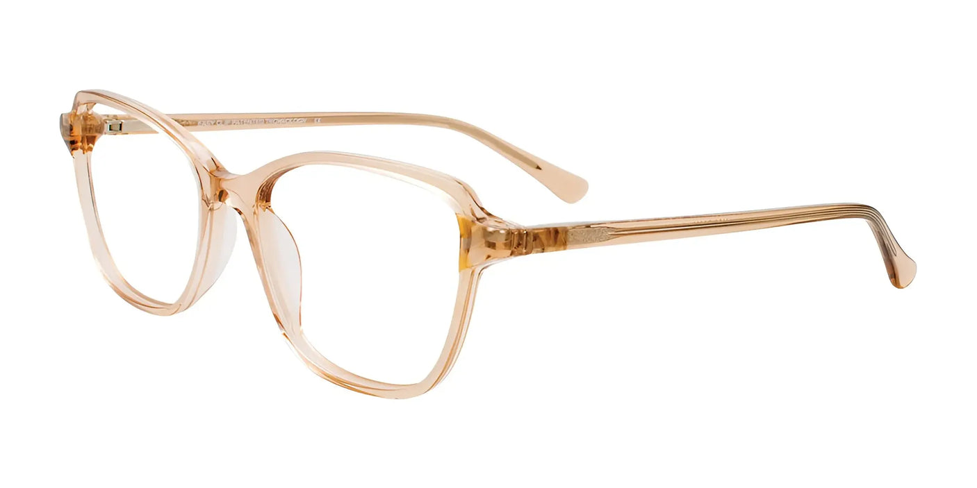 EasyClip EC585 Eyeglasses with Clip-on Sunglasses Crystal Beige  & Marbled