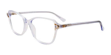 EasyClip EC585 Eyeglasses with Clip-on Sunglasses Crystal Blue & Marbled