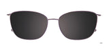 EasyClip EC585 eyeglasses with clip-on sunglasses feature square frames, polarized black lenses, and thin metal arms set against a white background.