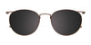 EasyClip EC587 Eyeglasses with Clip-on Sunglasses | Size 48 / Blue & Black Stripes/Blue