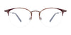 EasyClip EC587 Eyeglasses with Clip-on Sunglasses | Size 48 / Blue & Black Stripes/Blue