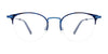EasyClip EC587 Eyeglasses with Clip-on Sunglasses | Size 48 / Blue & Black Stripes/Blue