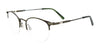 EasyClip EC587 Eyeglasses with Clip-on Sunglasses | Size 48 / Forest Green & Brown Stripes/Forest Green