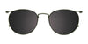 EasyClip EC587 Eyeglasses with Clip-on Sunglasses | Size 48 / Blue & Black Stripes/Blue