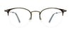 EasyClip EC587 Eyeglasses with Clip-on Sunglasses | Size 48 / Blue & Black Stripes/Blue