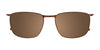 EasyClip EC588 Eyeglasses with Clip-on Sunglasses | Size 53 / Brown