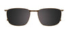 EasyClip EC588 Eyeglasses with Clip-on Sunglasses | Size 53 / Brown