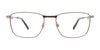 EasyClip EC588 Eyeglasses with Clip-on Sunglasses | Size 53 / Brown