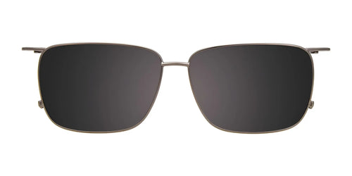 EasyClip EC589 Eyeglasses with Clip-on Sunglasses / Size 55 / Blue & Grey