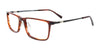 EasyClip EC590 Eyeglasses with Clip-on Sunglasses | Size 54 / Brown Striped