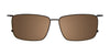 EasyClip EC590 Eyeglasses with Clip-on Sunglasses | Size 54 / Brown Striped