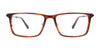 EasyClip EC590 Eyeglasses with Clip-on Sunglasses | Size 54 / Brown Striped
