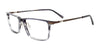 EasyClip EC590 Eyeglasses with Clip-on Sunglasses | Size 54 / Grey Striped