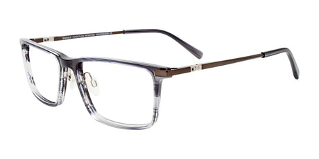 EasyClip EC590 Eyeglasses with Clip-on Sunglasses Grey Striped