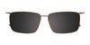 EasyClip EC590 Eyeglasses with Clip-on Sunglasses | Size 54 / Brown Striped