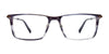 EasyClip EC590 Eyeglasses with Clip-on Sunglasses | Size 54 / Brown Striped