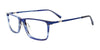 EasyClip EC590 Eyeglasses with Clip-on Sunglasses | Size 54 / Blue Striped