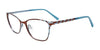 EasyClip EC591 Eyeglasses with Clip-on Sunglasses | Size 52 / Satin Brown & Blue