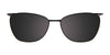 EasyClip EC591 Eyeglasses with Clip-on Sunglasses | Size 52 / Satin Black & Pink Gold