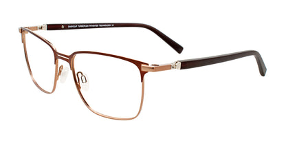 EasyClip EC592 Eyeglasses with Clip-on Sunglasses Brown & Light Brown / Matt Brown