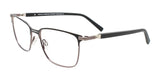 EasyClip EC592 Eyeglasses with Clip-on Sunglasses Black & Dark Steel / Matt Black