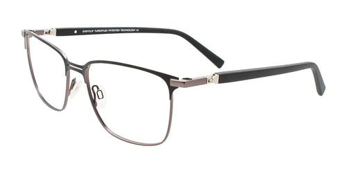 EasyClip EC592 Eyeglasses with Clip-on Sunglasses / Size 54 / Blue & Steel / Matt Blue