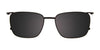 EasyClip EC592 Eyeglasses with Clip-on Sunglasses | Size 54 / Black & Dark Steel/Matt Black