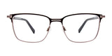 The EasyClip EC592 Eyeglasses with Clip-on Sunglasses offer a sleek, versatile design featuring thin metal frames and rectangular lenses when seen from the front, making them perfect for varied uses.