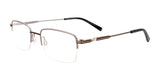 EasyClip EC593 Eyeglasses with Clip-on Sunglasses Grey & Brown