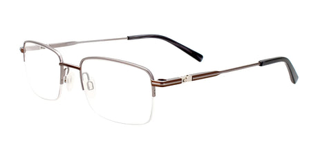 EasyClip EC593 Eyeglasses with Clip-on Sunglasses Grey & Brown