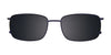 EasyClip EC593 Eyeglasses with Clip-on Sunglasses | Size 51 / Blue & Light Blue